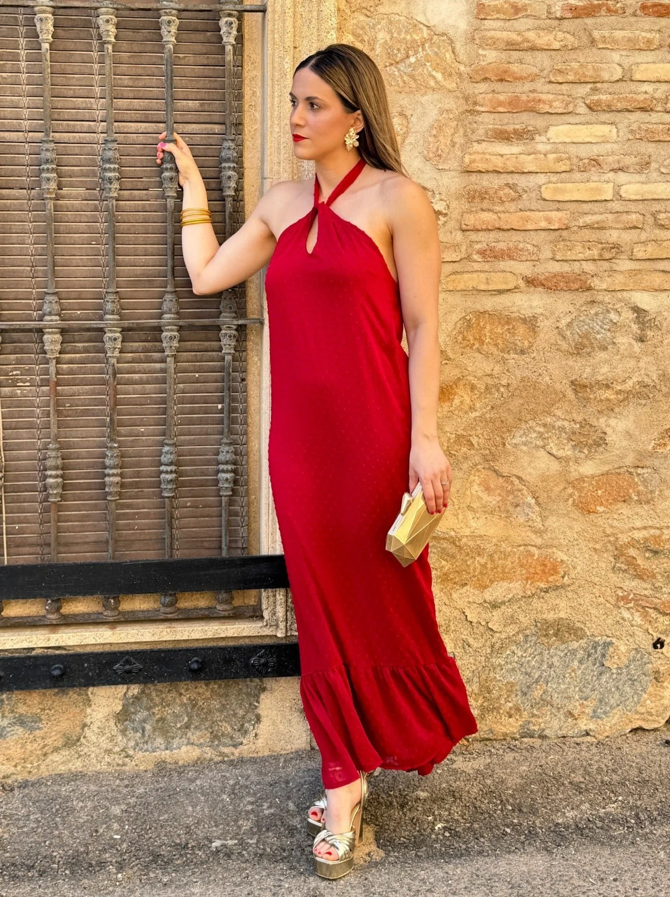 Vestido halter plumeti | Danna - Image 4